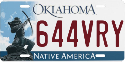 OK license plate 644VRY
