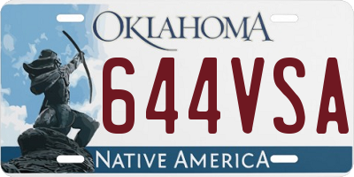 OK license plate 644VSA