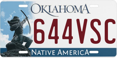 OK license plate 644VSC