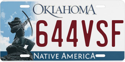 OK license plate 644VSF
