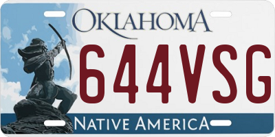 OK license plate 644VSG
