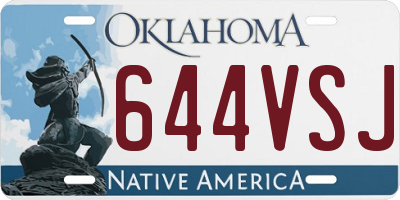 OK license plate 644VSJ