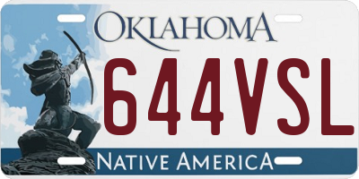 OK license plate 644VSL