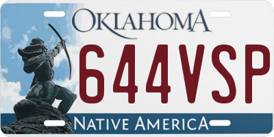 OK license plate 644VSP