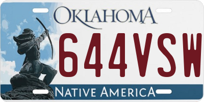 OK license plate 644VSW