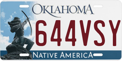 OK license plate 644VSY