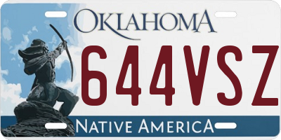 OK license plate 644VSZ