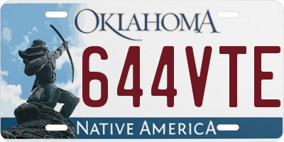 OK license plate 644VTE