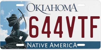 OK license plate 644VTF