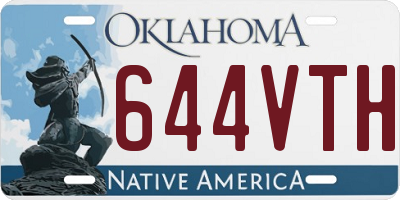 OK license plate 644VTH
