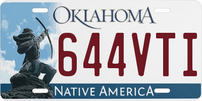 OK license plate 644VTI