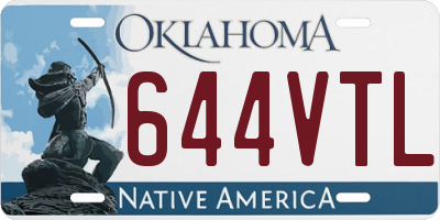 OK license plate 644VTL