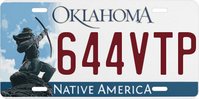 OK license plate 644VTP