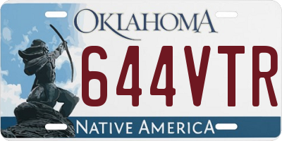 OK license plate 644VTR