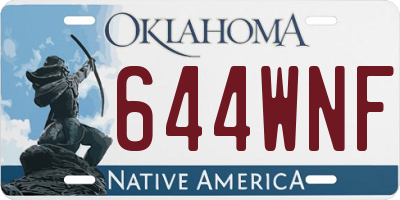 OK license plate 644WNF