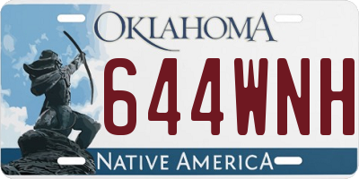 OK license plate 644WNH