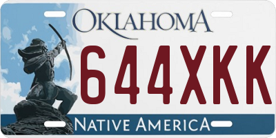 OK license plate 644XKK