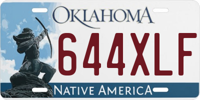 OK license plate 644XLF
