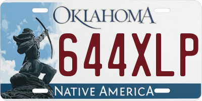 OK license plate 644XLP