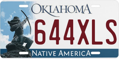 OK license plate 644XLS