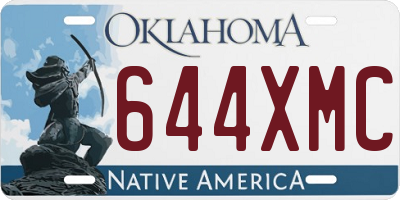 OK license plate 644XMC