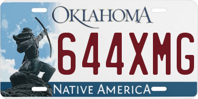 OK license plate 644XMG