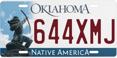 OK license plate 644XMJ