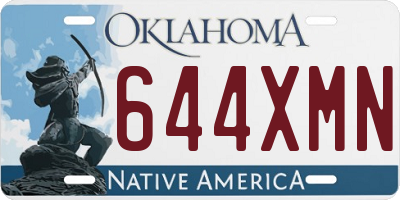 OK license plate 644XMN