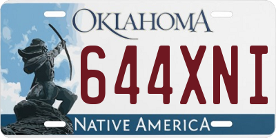 OK license plate 644XNI