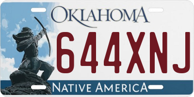 OK license plate 644XNJ