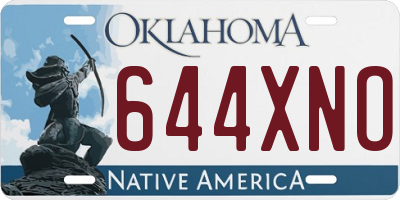 OK license plate 644XNO