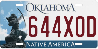 OK license plate 644XOD