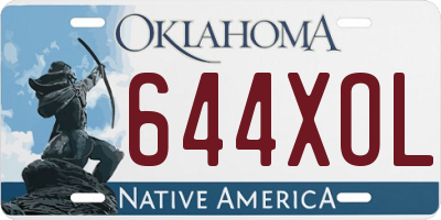 OK license plate 644XOL