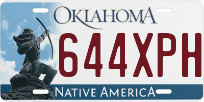 OK license plate 644XPH