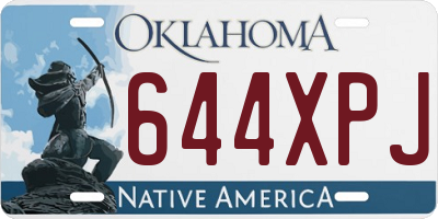 OK license plate 644XPJ