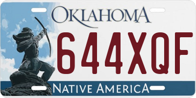 OK license plate 644XQF