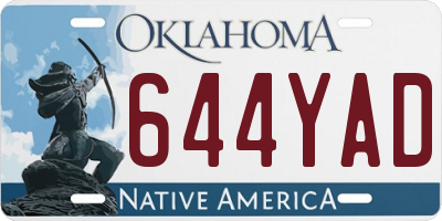 OK license plate 644YAD