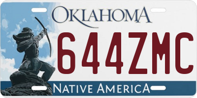 OK license plate 644ZMC