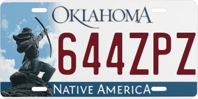 OK license plate 644ZPZ