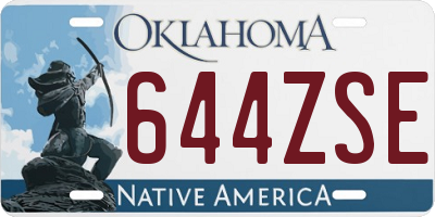 OK license plate 644ZSE