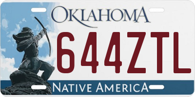 OK license plate 644ZTL