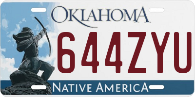 OK license plate 644ZYU