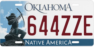 OK license plate 644ZZE