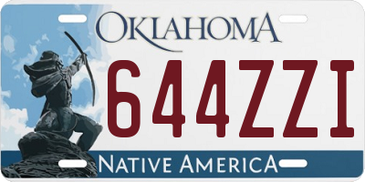 OK license plate 644ZZI