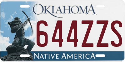 OK license plate 644ZZS