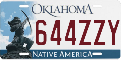 OK license plate 644ZZY