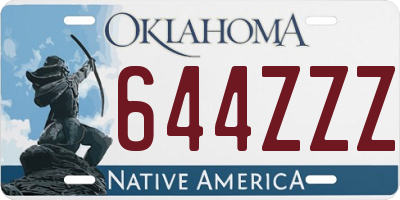 OK license plate 644ZZZ