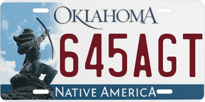 OK license plate 645AGT