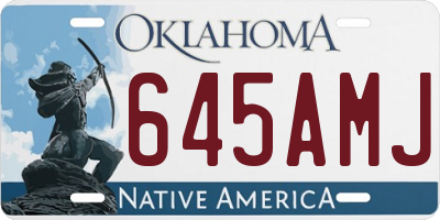 OK license plate 645AMJ