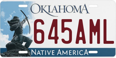 OK license plate 645AML